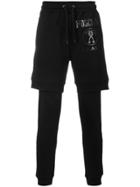 Moschino Layered Track Pants - Black