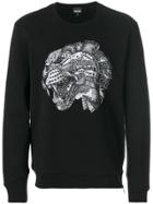 Just Cavalli Leopard Head Print Sweatshirt - Black