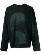 Juun.j Head Print Sweatshirt, Men's, Size: Medium, Black, Cotton/rayon