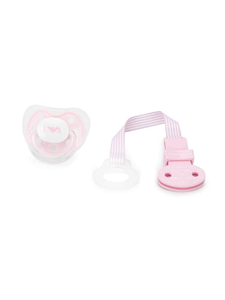 Emporio Armani Kids Logo Print Dummy - Pink