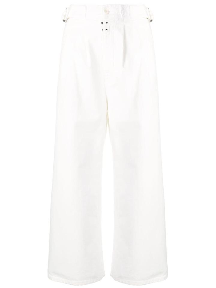 Mm6 Maison Margiela High Waisted Trousers - White