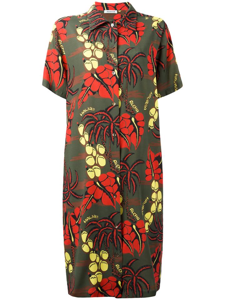 P.a.r.o.s.h. Botanical Print Dress - Red