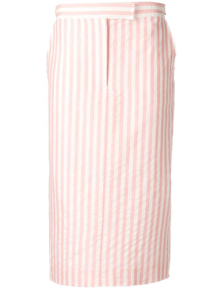 Thom Browne Wide Bar-stripe Sack Skirt - Pink