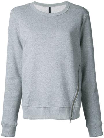 Nobody Denim - Organic Zip Sweat True Marl - Women - Organic Cotton - M, Grey, Organic Cotton