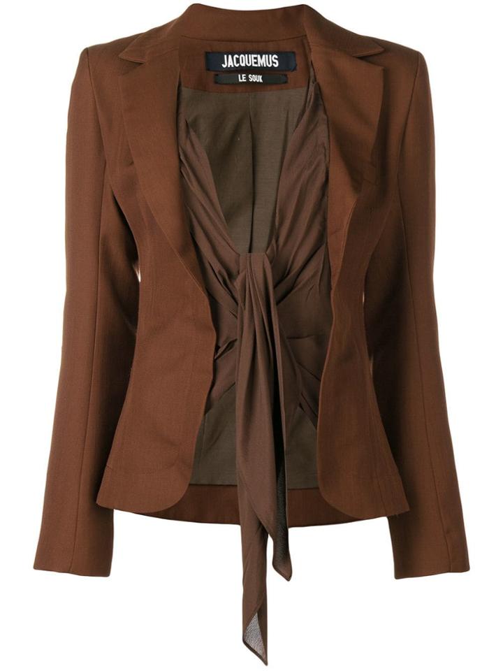 Jacquemus Overlayed Blazer Blouse - Brown