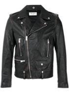 Saint Laurent - Biker Jacket - Men - Cotton/leather/polyester/cupro - 44, Brown, Cotton/leather/polyester/cupro