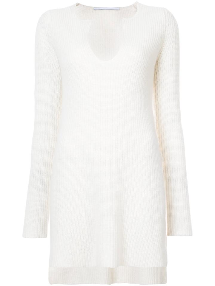 Rosetta Getty Ribbed Long Jumper - White