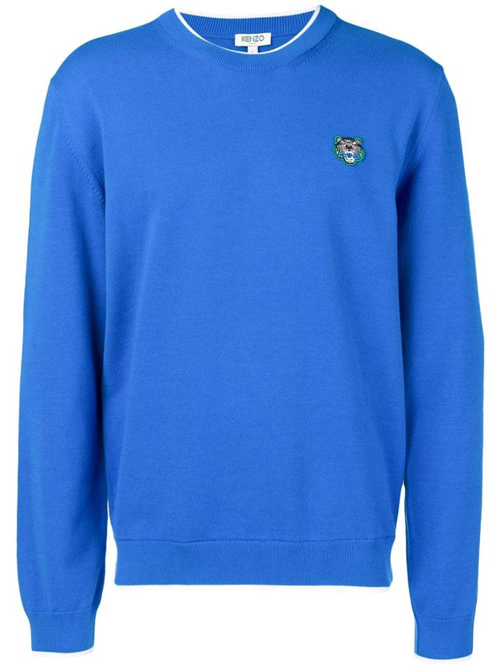 Kenzo Embroidered Tiger Jumper - Blue