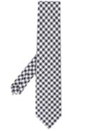 Etro Gingham Print Tie - White