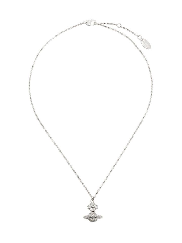 Vivienne Westwood Orbit Crystal Pendant Necklace - Metallic