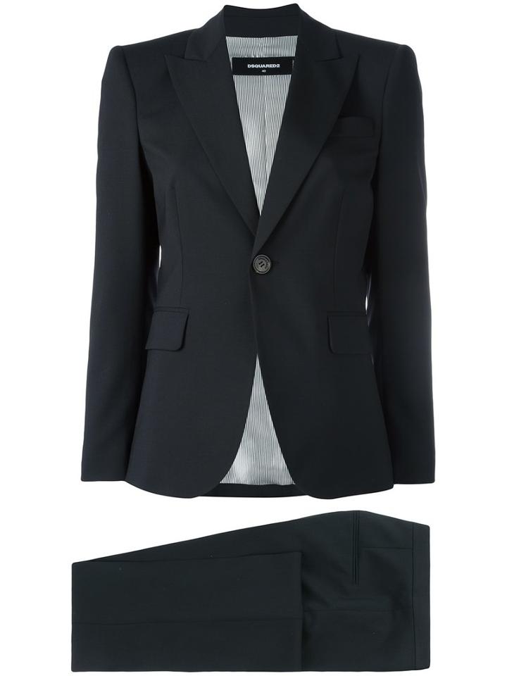 Dsquared2 Three-piece Suit, Women's, Size: 38, Black, Virgin Wool/spandex/elastane/polyester/cotton