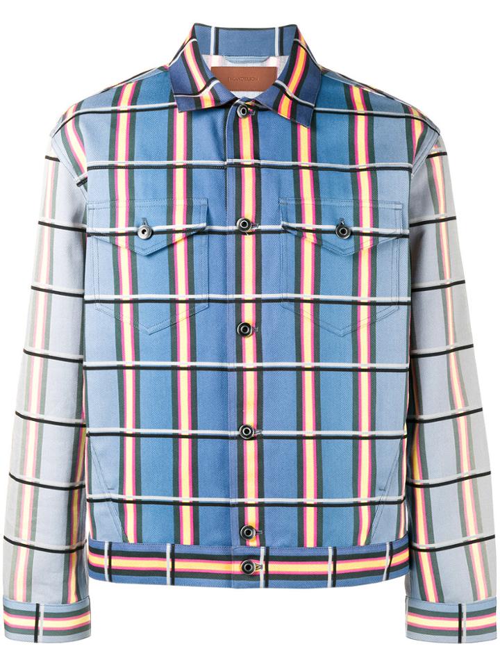 Jw Anderson Check Canvas Jacket - Blue