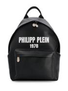 Philipp Plein Pp1978 Logo Print Backpack - Black