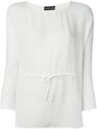 Emporio Armani Tie Detail Blouse - White