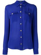 Balmain Long Sleeve Shirt, Women's, Size: 42, Pink/purple, Silk
