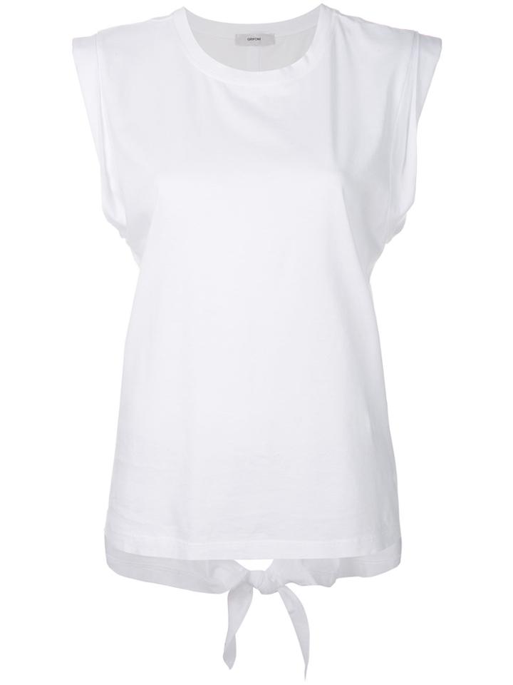Mauro Grifoni Round Neck Sleeveless T-shirt - White