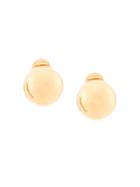 Monet Vintage 1980's Sphere Clip-on Earrings - Gold