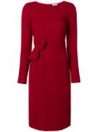 P.a.r.o.s.h. Long-sleeve Bow Midi Dress - Red