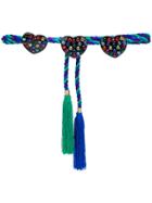 Philosophy Di Lorenzo Serafini Heart Embellished Bicolour Rope Belt