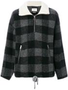 Isabel Marant Étoile - Checked Zip Up Knitted Top - Women - Polyester/wool/other Fibres - 40, Black, Polyester/wool/other Fibres