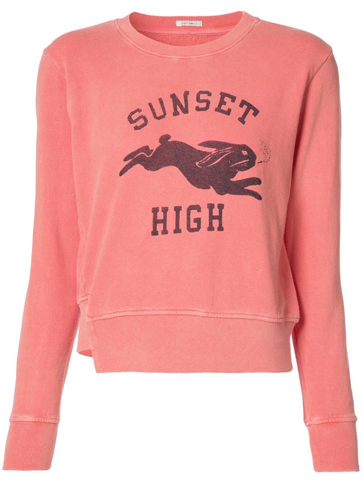 Mother - Sunset High Sweatshirt - Women - Cotton - Xs, Red, Cotton