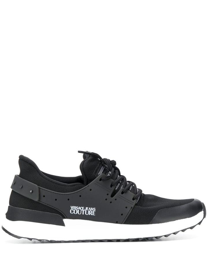 Versace Mesh Lace-up Sneakers - Black