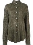 Jean Paul Gaultier Vintage Metallic Knit Shirt - Black