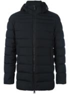 Herno Zip-up Jacket, Men's, Size: 54, Black, Feather Down/fluoropolymer/polyester