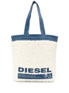Diesel Logo Print Tote - Blue
