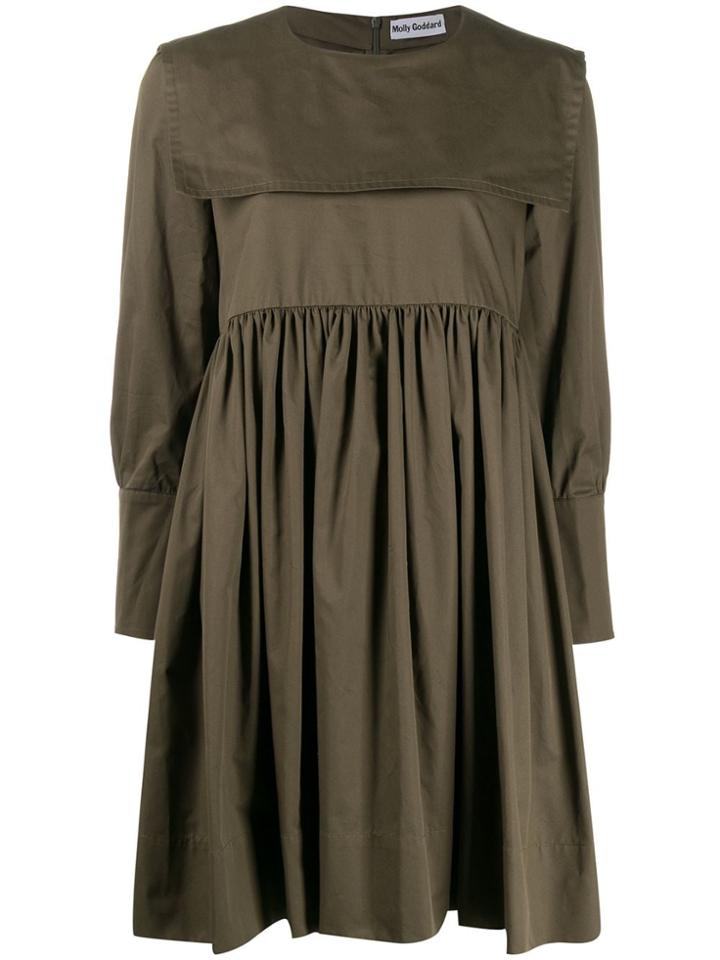 Molly Goddard Pleated Pinafore Dress - Green