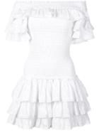 Misa Los Angeles Lourdes Ruffled Playsuit - White