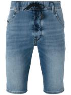 Diesel Stonewashed Denim Shorts, Men's, Size: 28, Blue, Cotton/polyester/spandex/elastane