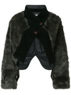 Issey Miyake Vintage Corduroy And Faux Fur Jacket - Black