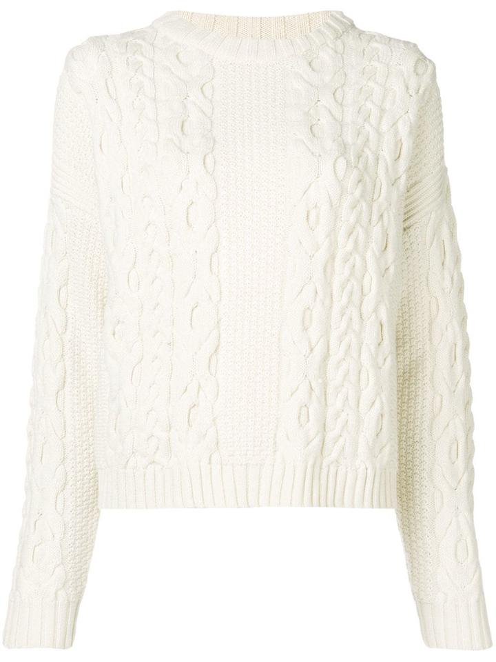 Laneus Chunky Knit Jumper - White