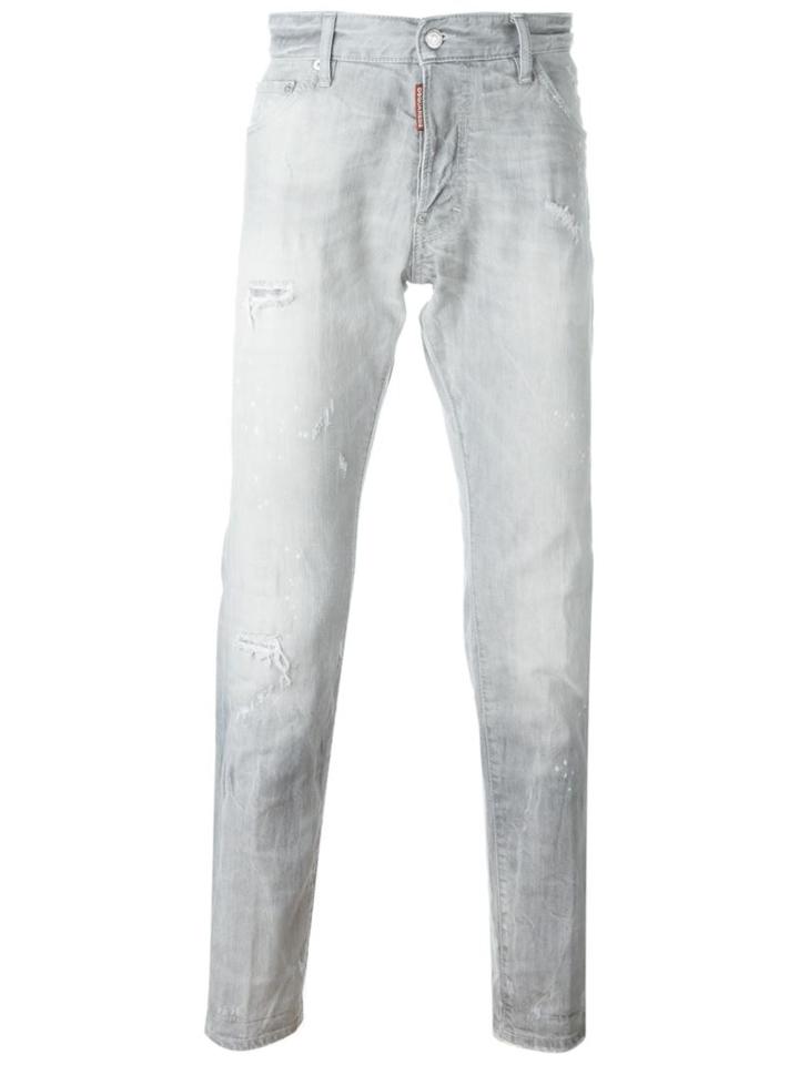 Dsquared2 Slim Jeans, Men's, Size: 56, Grey, Cotton/spandex/elastane/polyester