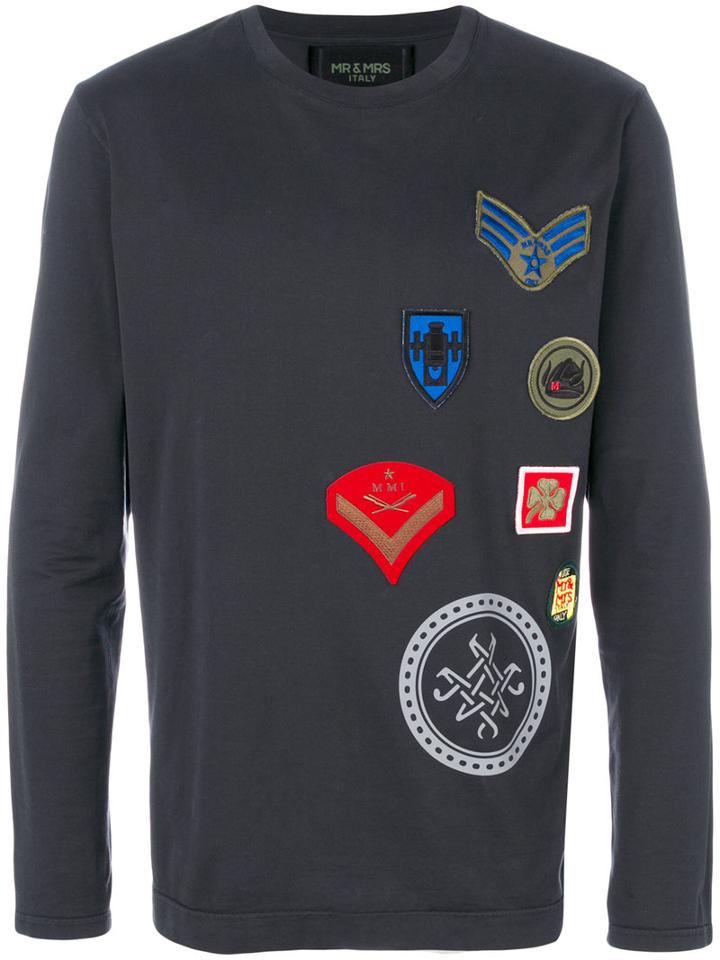 Mr & Mrs Italy - Badges Sweatshirt - Men - Cotton - M, Black, Cotton