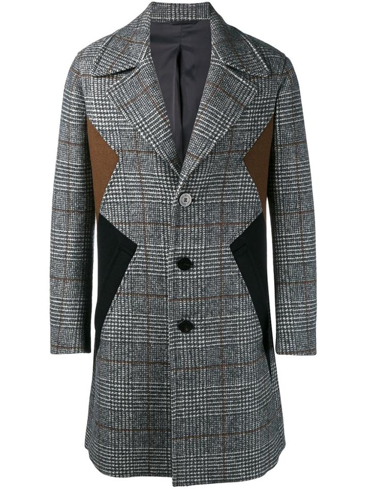 Neil Barrett Panelled Coat - Brown