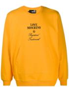 Love Moschino Embroidered Logo Sweatshirt - Orange
