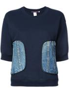 Harvey Faircloth Demin Patch Sweatshirt - Blue