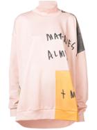 Marques'almeida Asymmetric Funnel Sweater - Pink