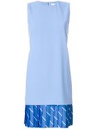 Victoria Victoria Beckham Pleated Layer Dress - Blue