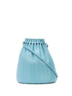 Mansur Gavriel Lambskin Pleated Bucket - Blue