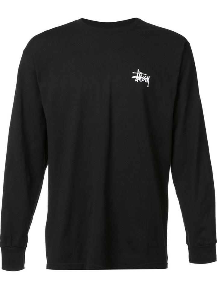 Stussy Longsleeved T-shirt, Men's, Size: Large, Black, Cotton