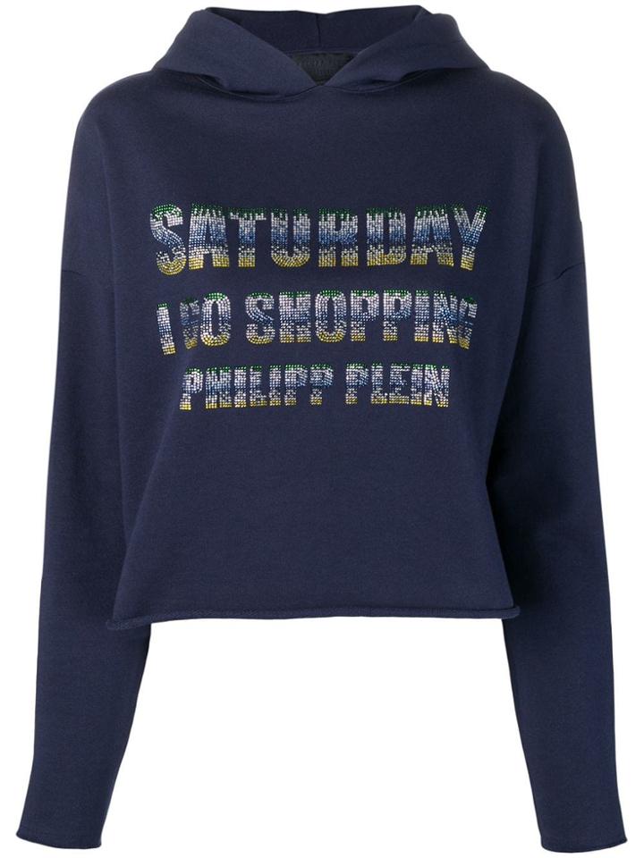 Philipp Plein Crystal Hoodie - Blue