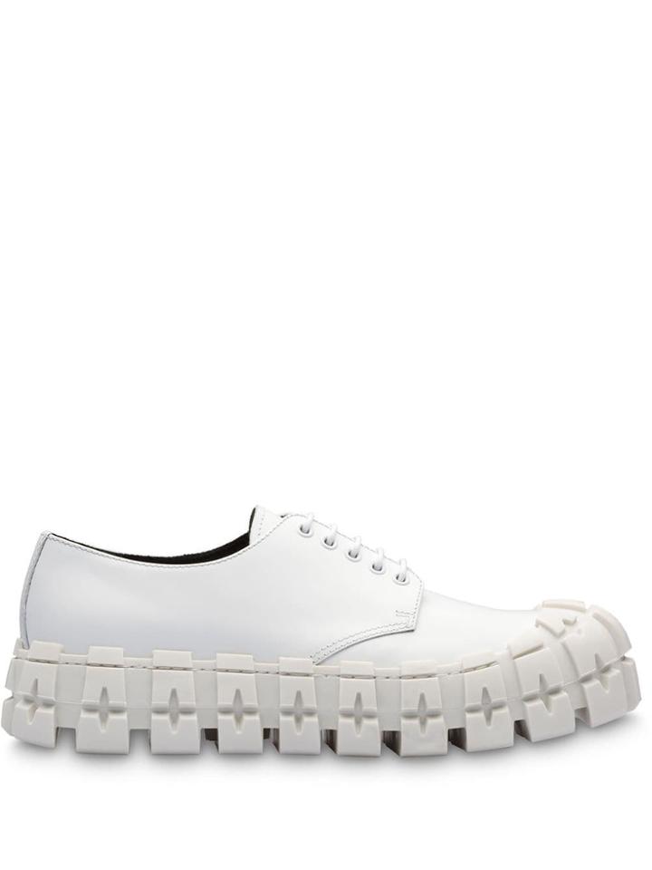 Prada Lace-up Derby Shoes - White