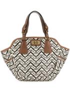 Marni Vintage Woven-effect Totet Bag - Nude & Neutrals