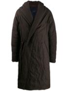 Ziggy Chen Wrap Style Coat - Black