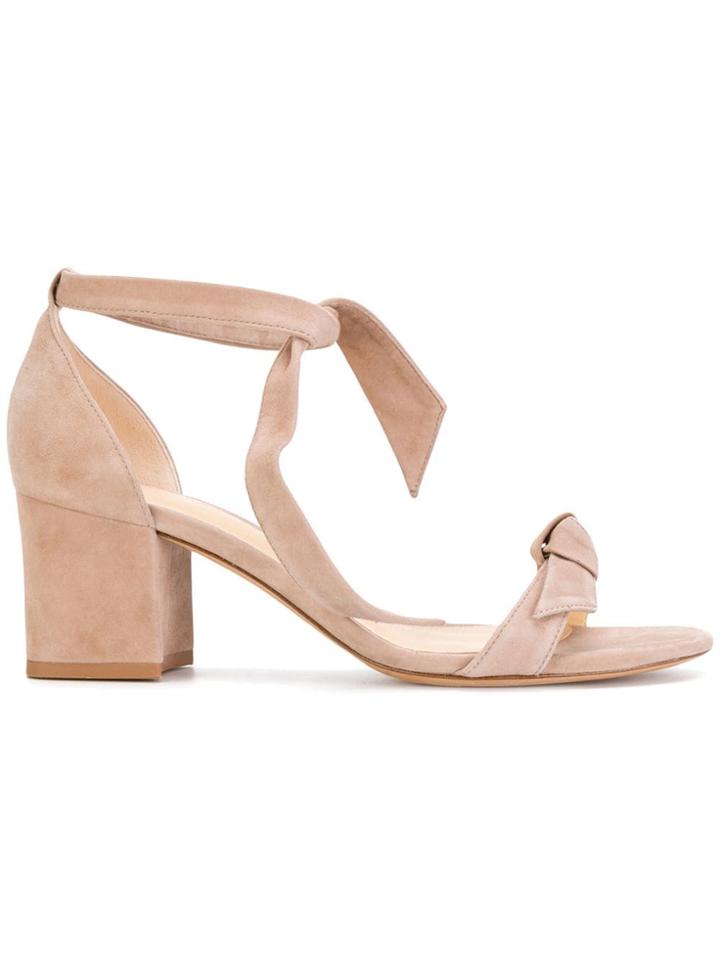 Alexandre Birman Tie Front Block Heel Sandals - Neutrals