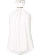 Jason Wu Halterneck Top, Women's, Size: Large, White, Viscose