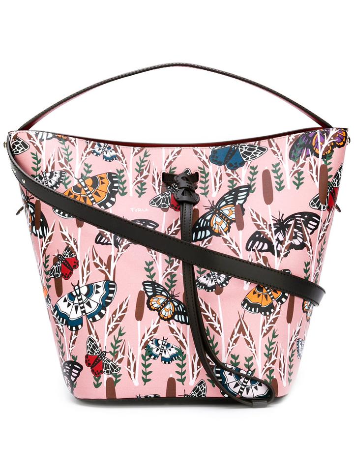 Furla - Vittoria Tote - Women - Leather - One Size, Women's, Pink/purple, Leather